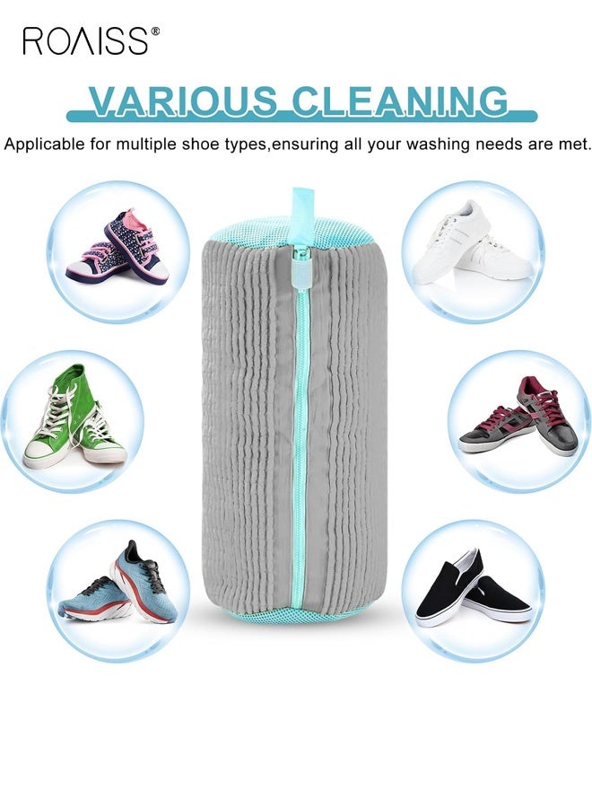 roaiss 2PCS Shoe Washing Machine Bag,Cleaning Bag for All Shoe Types, Laundry Shoe Bag for Washer and Dryer Anti-Deformation Washing Bags, A Lazy Person's Must-Have Gadget Gery - Image 3