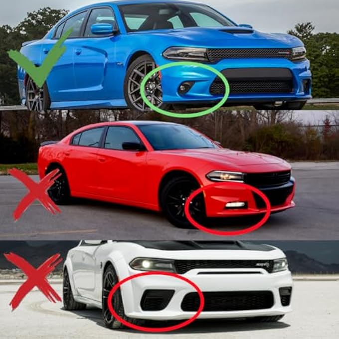 NeespoC Front Bumper Lip Splitter Spoiler Fit for Dodge Charger SRT Hellcat/RT Scat Pack/Daytona/RT 392 2015-2023 Accessories Air Chin Body Kit (Gloss Black) - Image 3