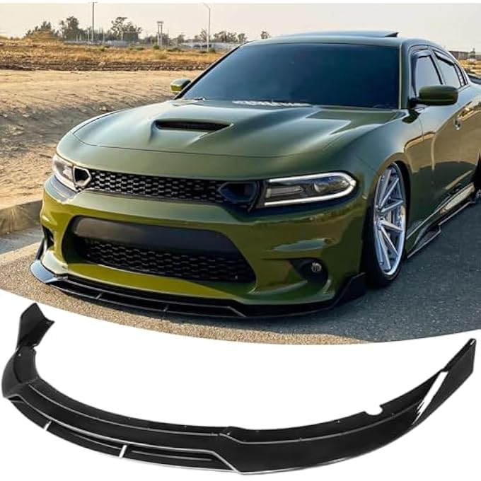 NeespoC Front Bumper Lip Splitter Spoiler Fit for Dodge Charger SRT Hellcat/RT Scat Pack/Daytona/RT 392 2015-2023 Accessories Air Chin Body Kit (Gloss Black) - Image 1