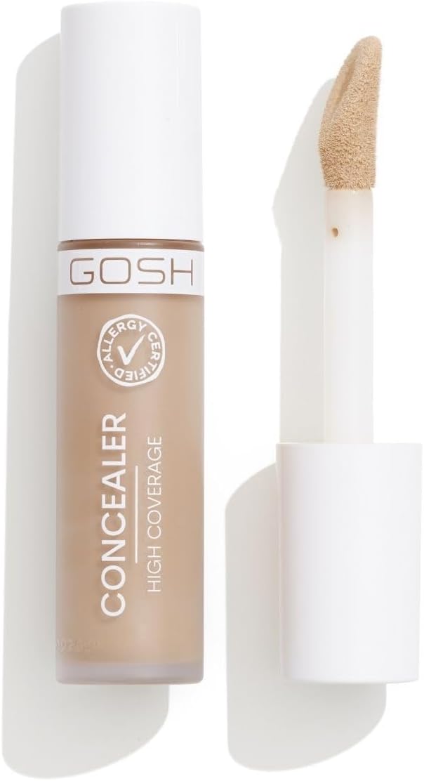GOSH Concealer High Coverage 002 Ivory I High coverage liquid concealer to cover dark circles redness blemishes and pimples for sensitive skin I Longlasting vegan and allergycertified - Image 1