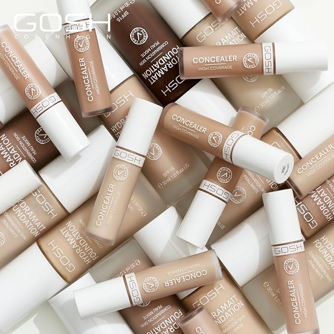 GOSH Concealer High Coverage 002 Ivory I High coverage liquid concealer to cover dark circles redness blemishes and pimples for sensitive skin I Longlasting vegan and allergycertified - Image 3