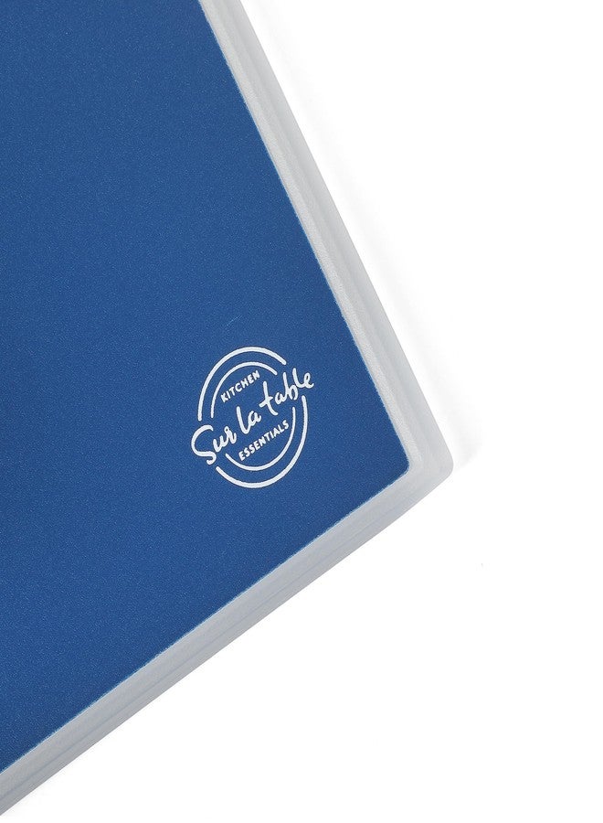 Sur La Table Kitchen Essentials 2 Piece (17" x 12" & 13" x 9") Cutting Board Set - Blue - Image 4