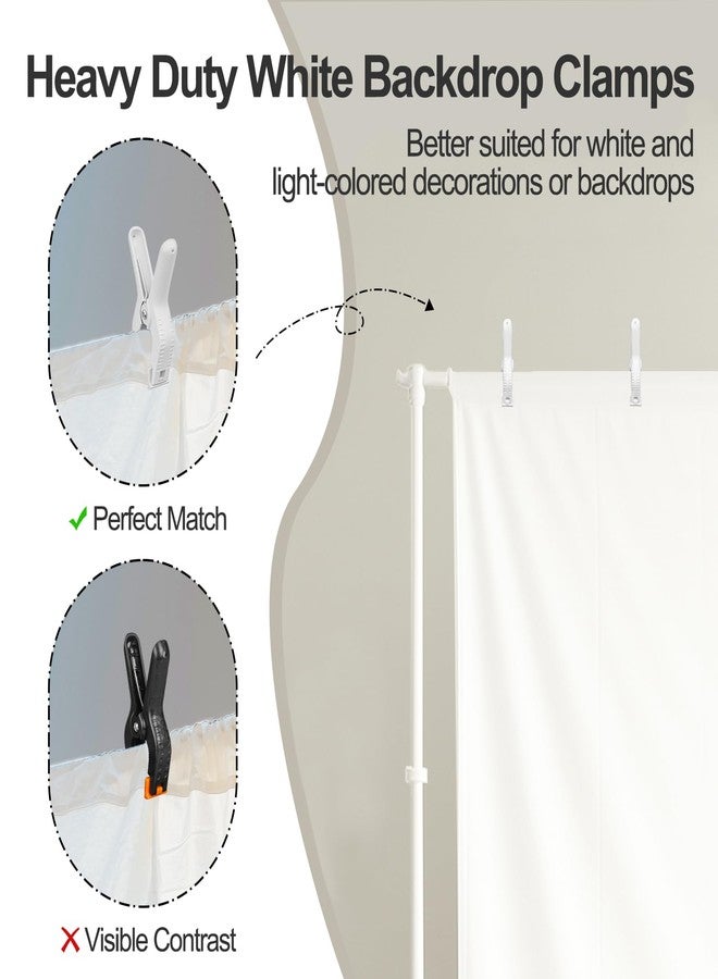 EMART 6 Pack White Heavy Duty Muslin Spring Clamps, 4.5 inch Photo Booth Backdrop Clips for Photography Studio - Image 5