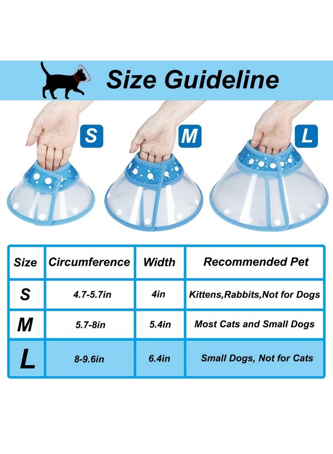 Vivifying Dog Cones For Small Dogs, Adjustable 89.6 Inches Soft Lightweight Elizabethan Collar For Small Dogs And Large Cats To Stop Licking Wounds After Surgery(Blue) - Image 4