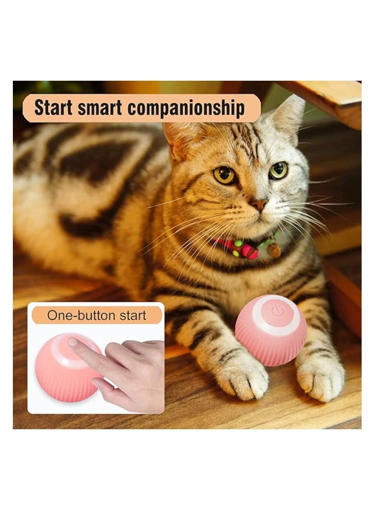 لعبة قطط تفاعلية، كرة قطط كهربائية مزودة بإضاءة LED، كرة تدور تلقائيًا بزاوية 360 درجة، كرة قطط ذكية تفاعلية مزودة بمنفذ USB للقطط الصغيرة داخل المنزل - Image 4