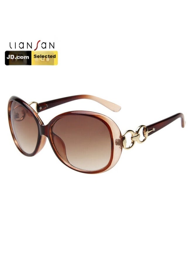 Fall In Love With Sungl, Uv Protection, Large Frame, Face-slimming, Fashionable Women's Gl, Driving Gl, 13038 Romantic Coffee - Image 1