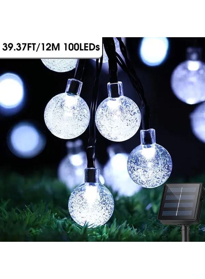 Solar Powered Outdoor String Lights 275 59 Inch 50 LED White Sphere Lanterns 8 Lighting Modes For Camping Christmas Garden Decoration - Image 4
