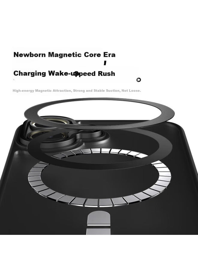 Keklle Magnetic Adsorption Iphone 16e Case Apple 16e Protective Cover Magnetic Matte Anti-drop Anti-fingerprint Lens Full Wrap Soft Edge Protection Case Titanium Grey - Image 3