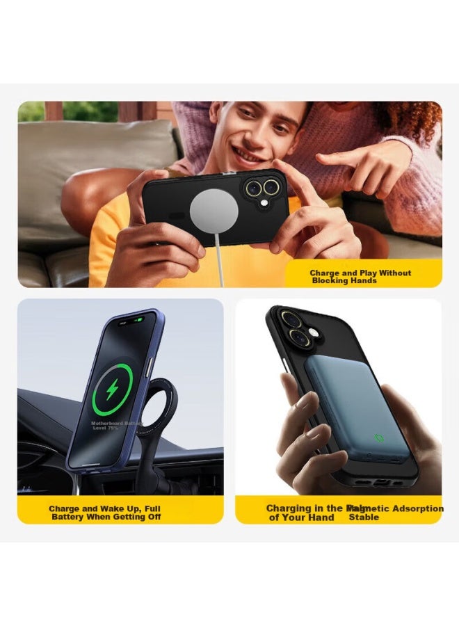 Keklle Magnetic Adsorption Iphone 16e Case Apple 16e Protective Cover Magnetic Matte Anti-drop Anti-fingerprint Lens Full Wrap Soft Edge Protection Case Titanium Grey - Image 4