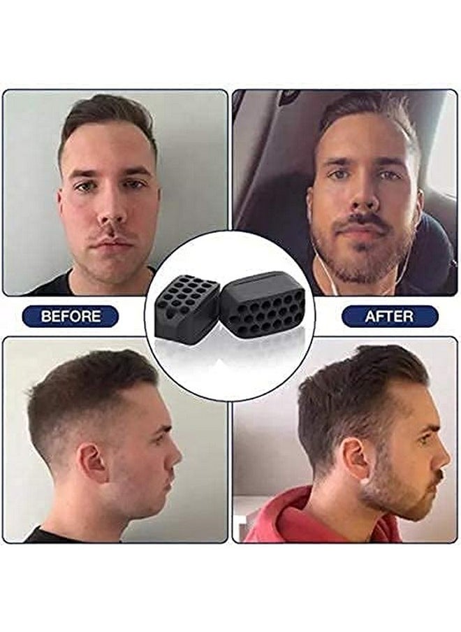 maycreate ® Jawline Exerciser Jaw Exerciser For Women & Men Jaw Trainer Jawline Shaper Jaw Workout Double Chin Reducer Face Slimmer And Neck Toning Define Your Jawline (Black Pack Of 2)  - Image 5