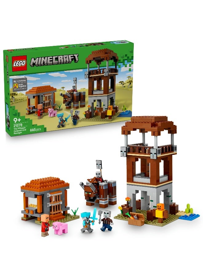 LEGO LEGO Minecraft The Pillager Outpost and Ravager 21278 Building Set (665 Pieces)  - Image 1