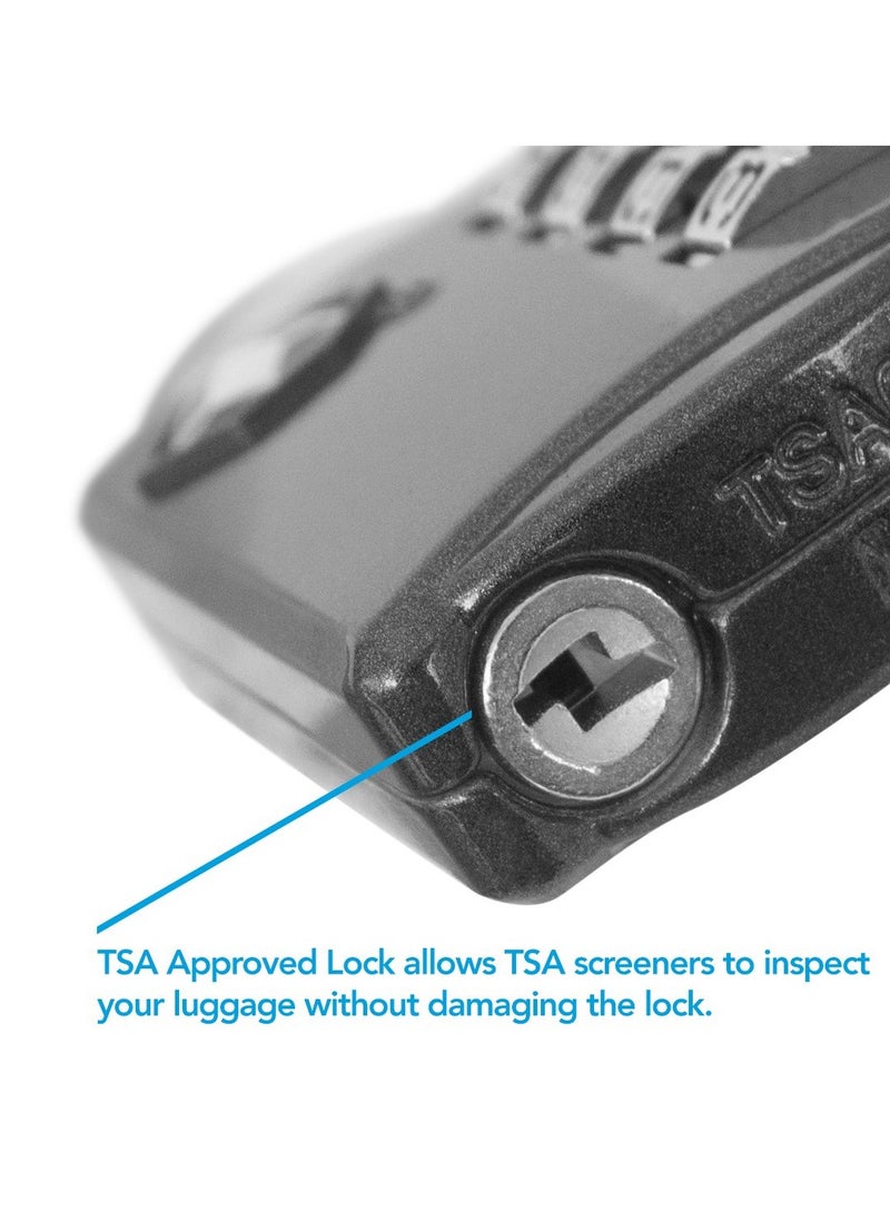 SYOSI - 2 Pieces TSA Approved 4 Digit Combination Padlocks, Steel Combination Locks TSA Certified 4 Digit TSA Travel Padlocks Heavy Duty TSA Steel Padlocks TSA Combination Steel Locks for Luggage Cabinet - Image 1