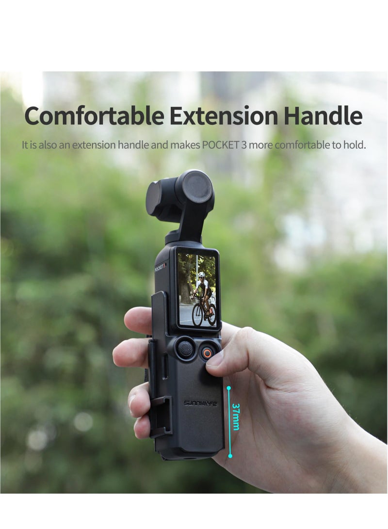 SYOSI Camera Extension Adapter for DJI Osmo Pocket 3 Handle Frame Accessories, Hand Band Protective Case Lanyard Expansion Frame Extension Handle Cover for Osmo Pocket 3 - Image 2