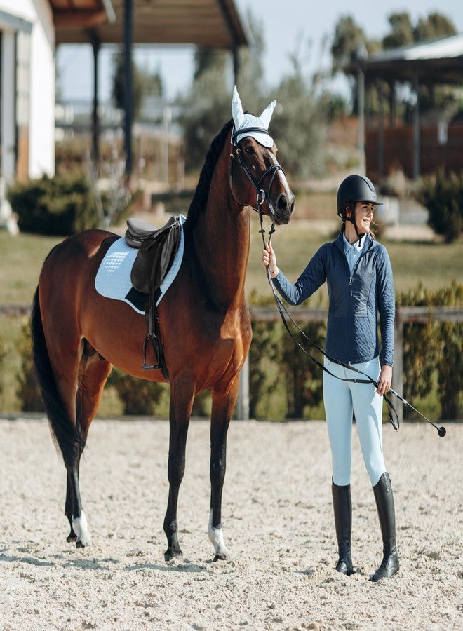 هورز شبكة أذن للخيول من هورز لتقليل الضوضاء والحماية من الحشرات مع شبكة تبريد - لون أزرق فاتح كوريداليس - للخيول - Image 5