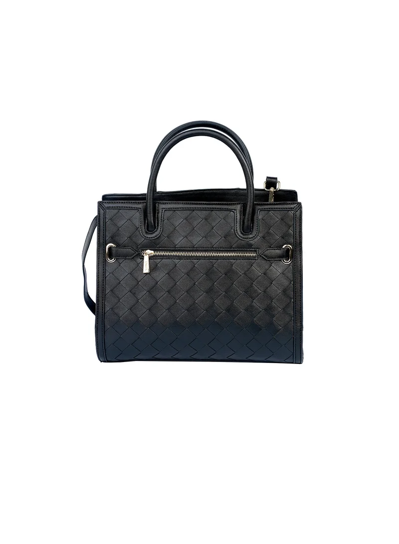 AMICA Makeda Ladies Weaved Leather Satchel Handbag with top handles