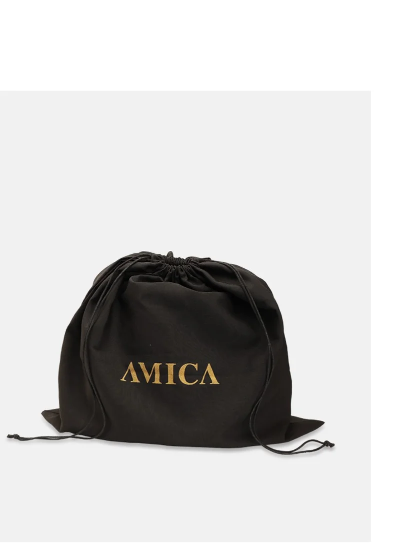 AMICA Makeda Ladies Weaved Leather Satchel Handbag with top handles