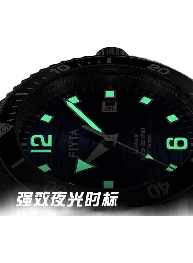 FIYTA Ocean Series "Longdong" Diving Style Blue Dial Steel Band Men'S Mechanical Watch, Holiday Gift Box For Boyfriend - Image 1