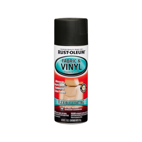 Rust-Oleum 248919 Fabric & Vinyl Spray Paint, 11 oz, Flat Black - Image 1