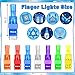 HALOGATE 28PCS Hanukkah Decorations Finger Lights Hanukkah Party Favors Light Up Toys Bulk for Kids Goodie Bags Stuffers Party Supplies Chanukkah Decor Classroom Prizes Gifts - Image 4