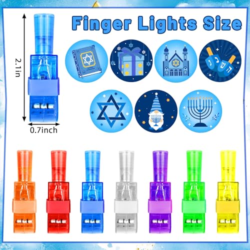 HALOGATE 28PCS Hanukkah Decorations Finger Lights Hanukkah Party Favors Light Up Toys Bulk for Kids Goodie Bags Stuffers Party Supplies Chanukkah Decor Classroom Prizes Gifts - Image 5