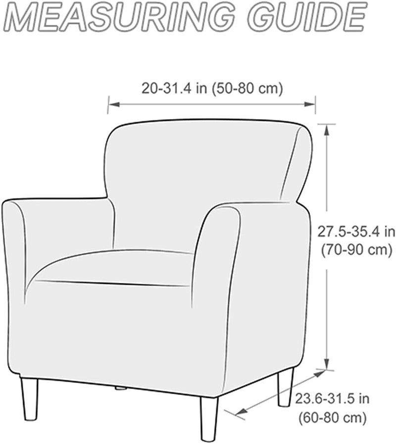SONNACH Stretch Chair Covers with Arms 1-Piece Banquet Armchair Slipcover Velvet Mid Century Modern Armchair Slipcover Anti-Slip Furniture Protector for Living Room Friendly for Kids Pets (Dark Grey) - Image 3