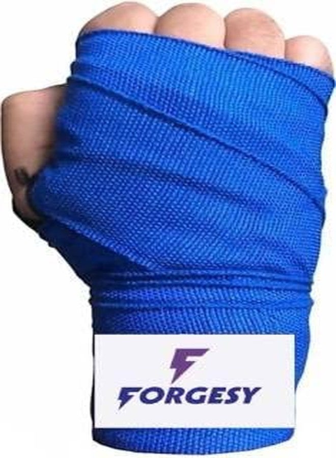 Forgesy Blue Boxing Hand Wrap Cotton (108 inches) - Image 1