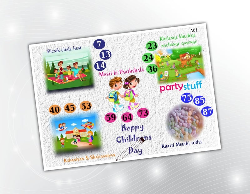 PartyStuff Tambola Housie - Children Day kukuba 3 (48 Piece) - Image 1