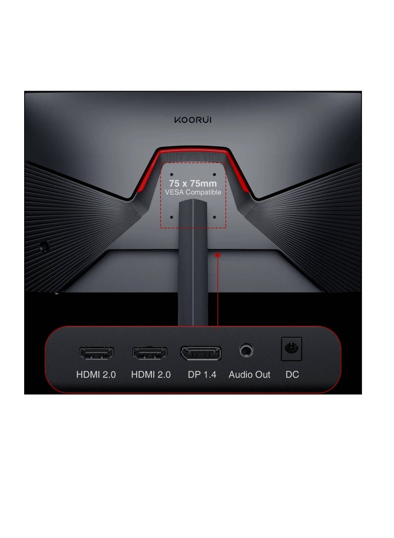KOORUI KOORUI GN07 Gaming Monitor, 27" QHD IPS Display, 170Hz Refresh Rate, 1ms Response Time, G-Sync & AMD FreeSync Premium Technology, Crosshair Function, Timer Function, Game Mode, Black | GN07  - Image 3