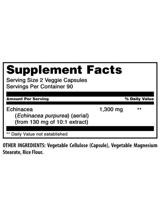 Amazing Nutrition Amazing Formulas Echinacea Supplement| 1300 Mg Per Serving | 180 Veggie Capsules | Non-GMO | Gluten-Free | Made in USA - Image 4