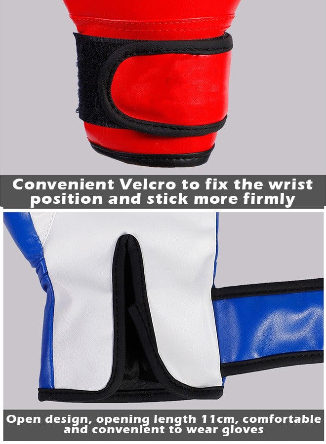 ZCM-HAPPY Professional Boxing Gloves for Adults, Breathable Mesh and Durable PU Leather, Red Flame Theme – Ideal for Punching Bag, Kickboxing, Muay Thai and MMA - Image 2