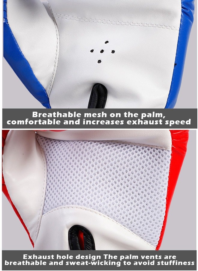 ZCM-HAPPY Professional Boxing Gloves for Adults, Breathable Mesh and Durable PU Leather, Red Flame Theme – Ideal for Punching Bag, Kickboxing, Muay Thai and MMA - Image 3