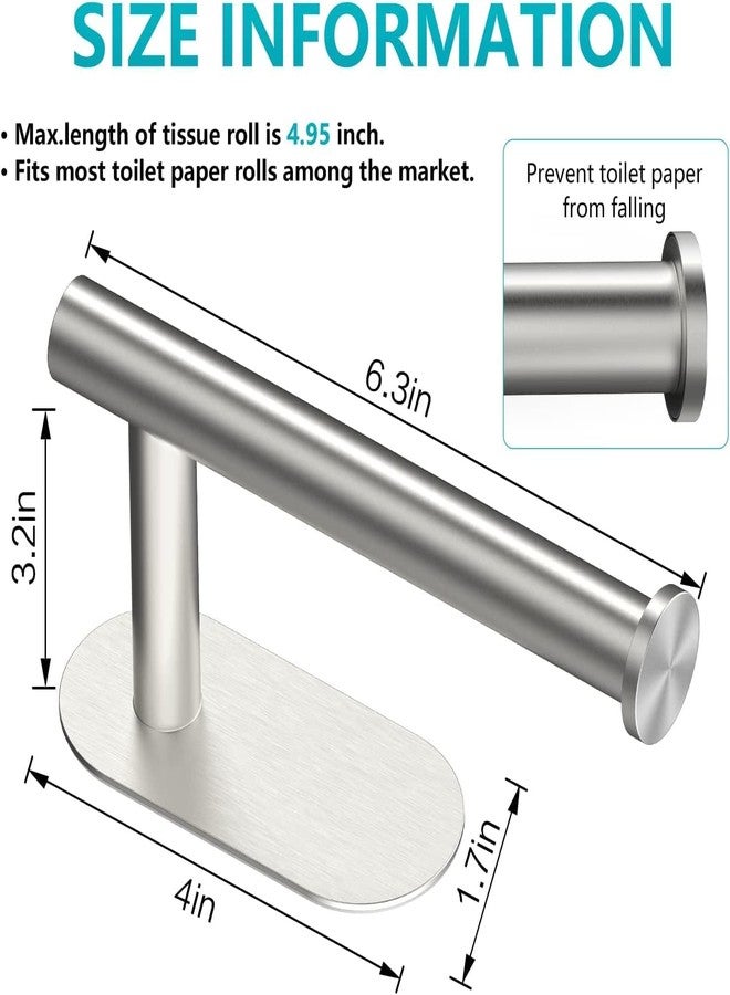 XINYUEST Toilet Roll Holder Wall Mounted - Stainless Steel Made Waterproof & Rust Resistant Self Adhesive Paper Towel Holder for Bathroom & Kitchen - Easy Installation Without Drilling - Image 2