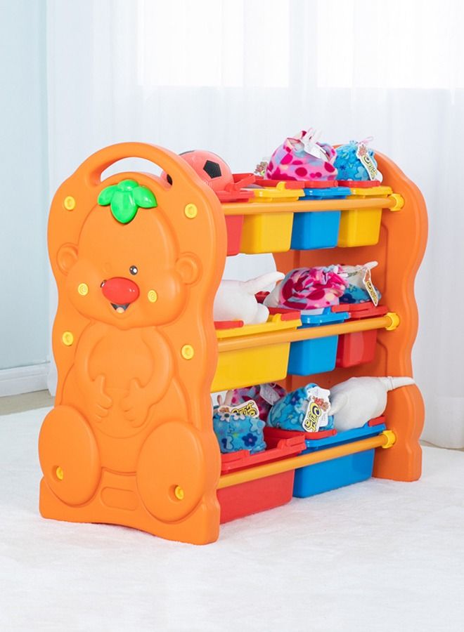 JSAITOYS Kids Plastic Cabinet Indoor Playground Baby Toy Storage Shelf - Image 1