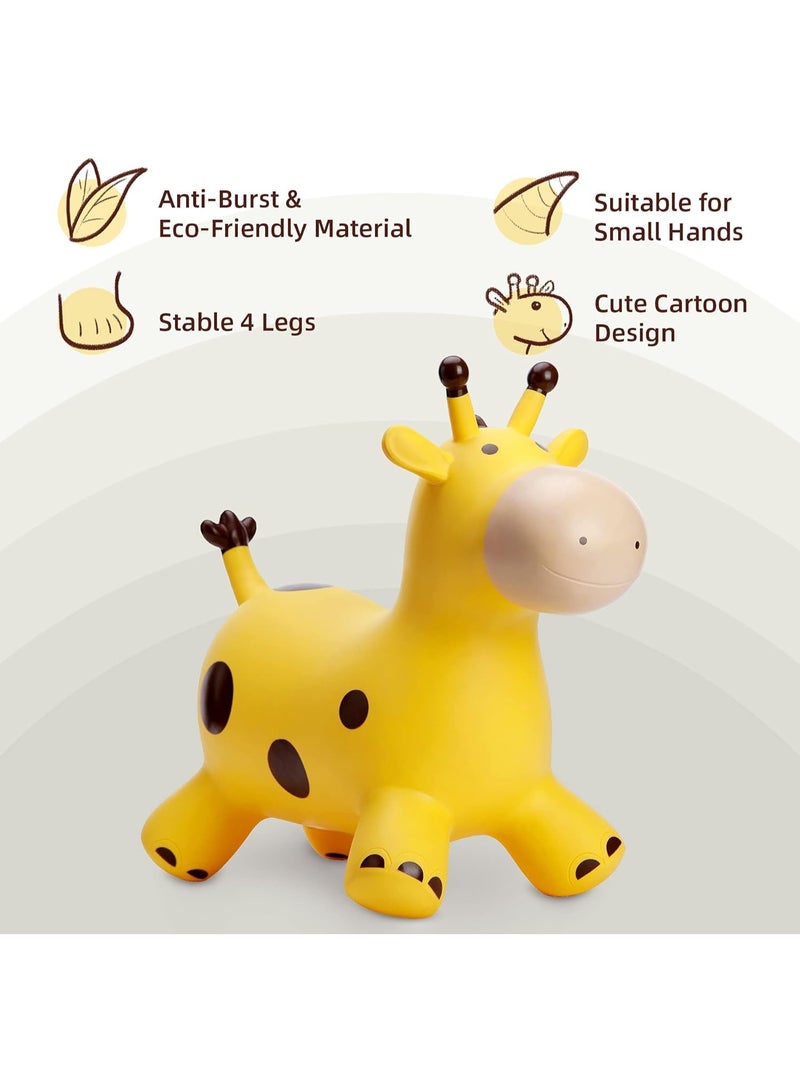 Giraffe Bouncy Horse Hopper for Toddlers, Bouncy Animals Jumping Horse, Inflatable Ride on Bouncer Hopping Toys Gifts for Boys Girls 18 Months 2 3 4 5 6 Years Old - Image 5