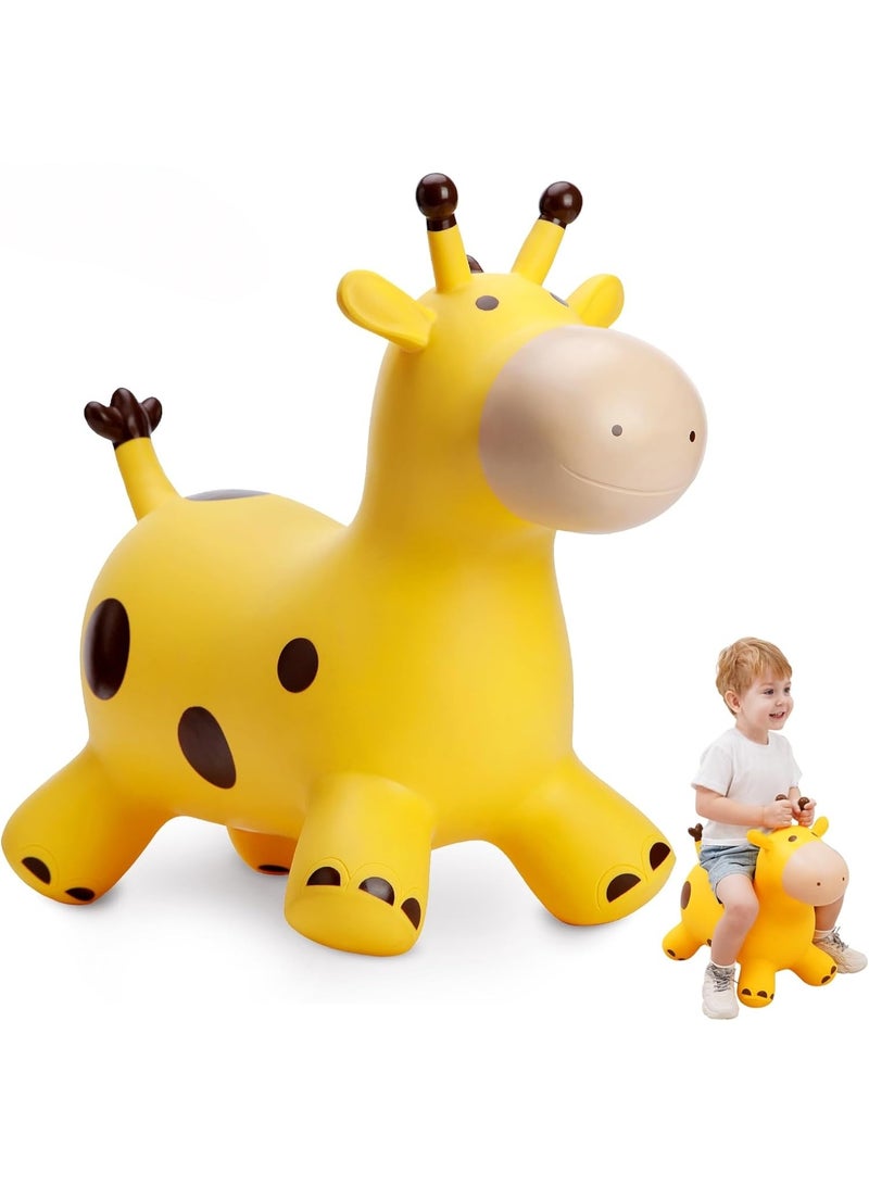 Giraffe Bouncy Horse Hopper for Toddlers, Bouncy Animals Jumping Horse, Inflatable Ride on Bouncer Hopping Toys Gifts for Boys Girls 18 Months 2 3 4 5 6 Years Old - Image 4
