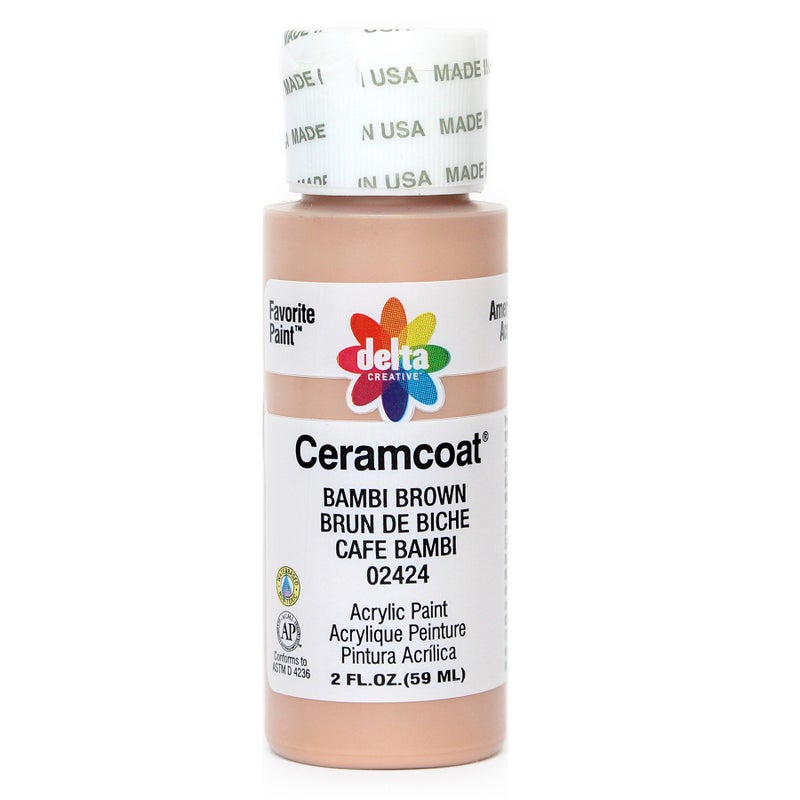 Delta Creative Ceramcoat Acrylic Paint in Assorted Colors 2 oz 2424 Bambi Brown