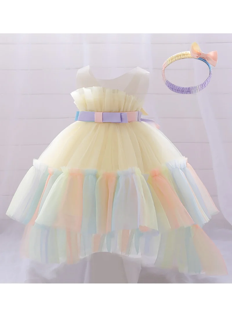 D'Daniela Tulle Rainbow Dress