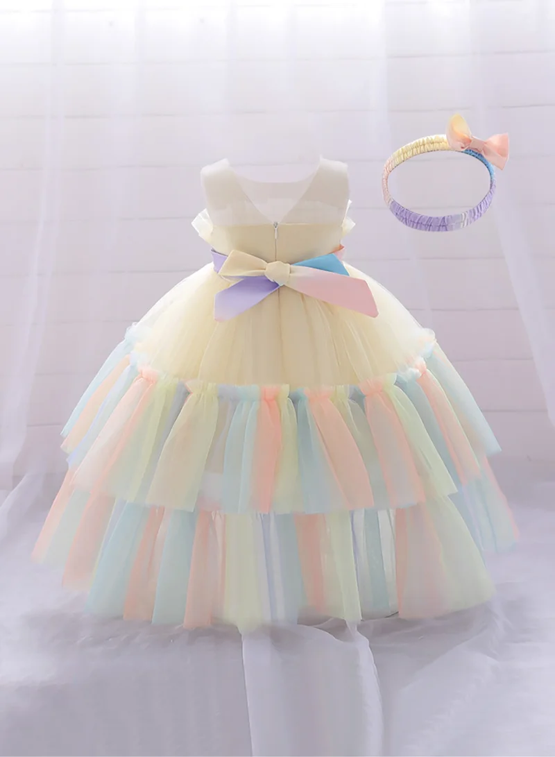 D'Daniela Tulle Rainbow Dress