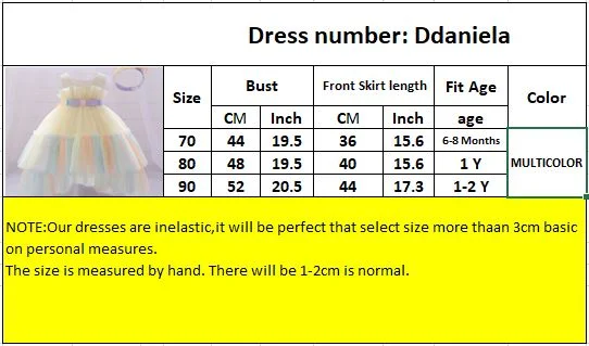 D'Daniela Tulle Rainbow Dress