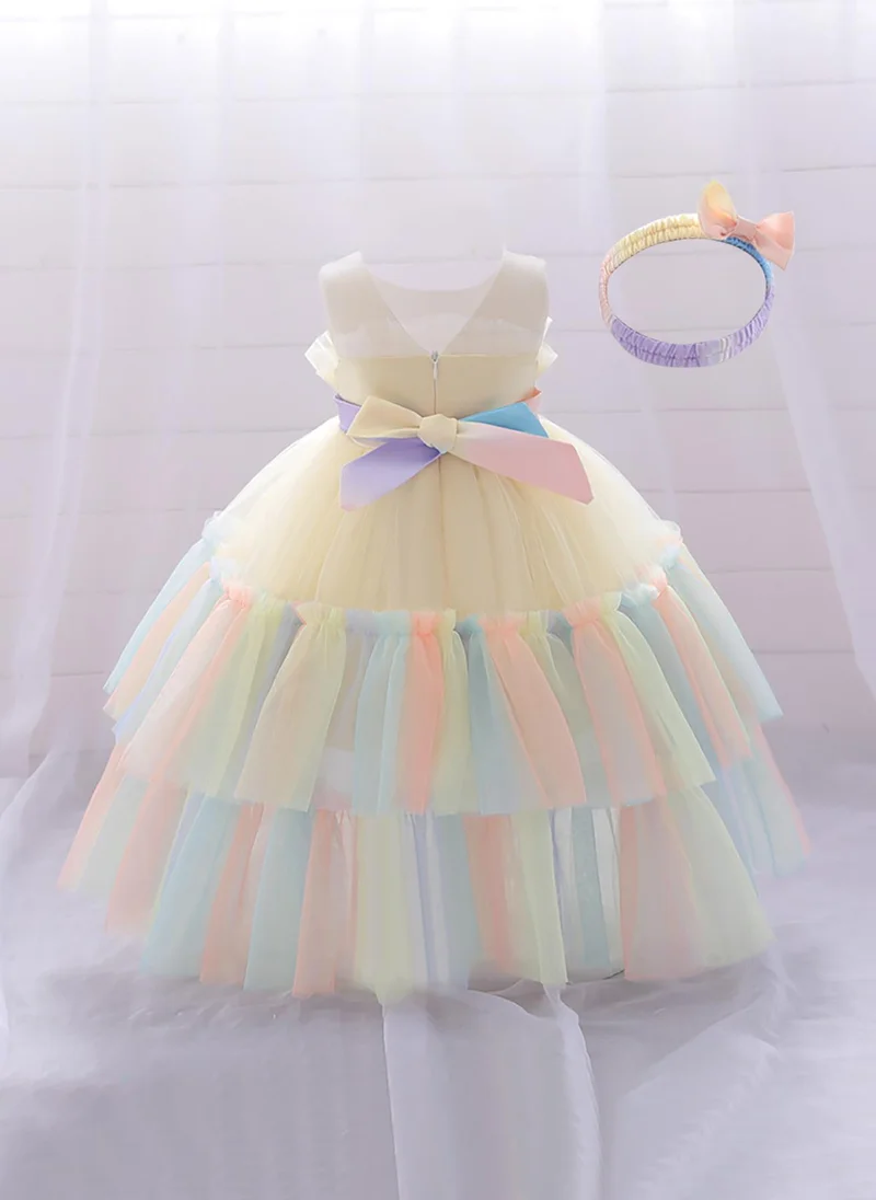 D'Daniela Tulle Rainbow Dress
