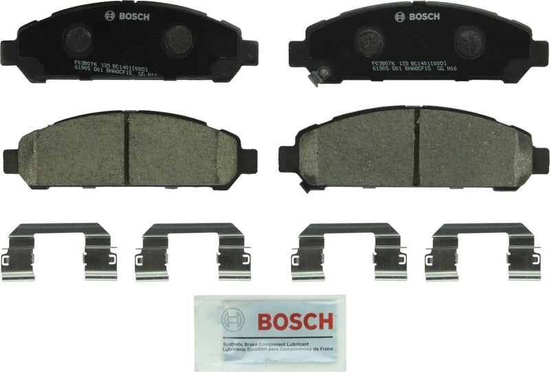 BOSCH BC1401 QuietCast Premium Ceramic Disc Brake Pad Set for Toyota Venza - Front - Image 1