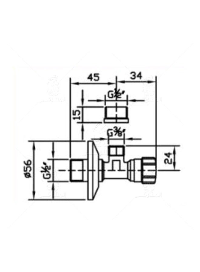 سار ديزاين SD محبس زاويه 1/2×3/8(توصيل) بالب  3093 - Image 2