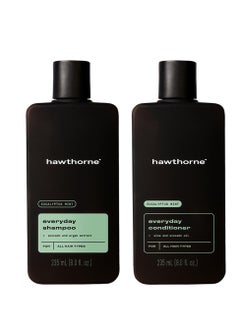 Hawthorne Hawthorne Men's Everyday Shampoo and Conditioner Set. For Stronger, Healthier Hair with Pure Avocado Oil and Coconut Oil. Mint and Eucalyptus Scent. Sulfate Free, Paraben Free. 8 fl. oz each.  - Image 1