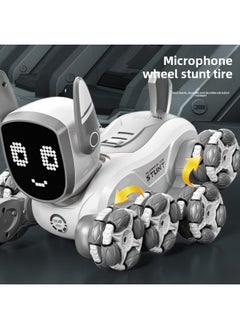 Generic Intelligent Voice Control Robot Dog Children's Toy Boy Electric Remote Control Puppy Dog Electronic Baby Pet Gift-Color:Smart Mechanical Dog White -Specifications:Three Chargers, 3 Sets Of Batteries + Charging Cable  - Image 5