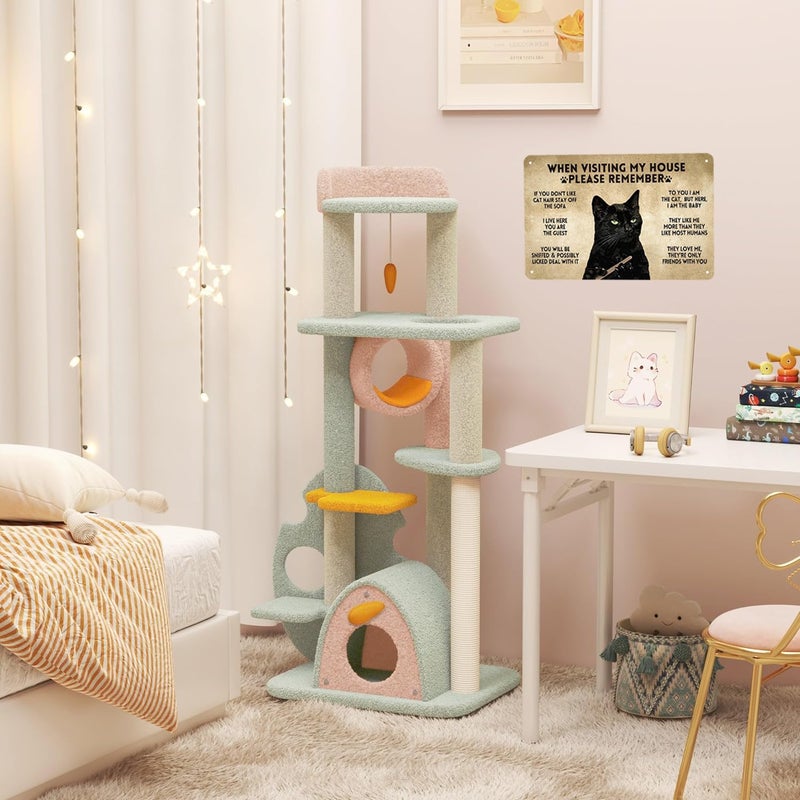 CrazySign Funny Black Cat Vintage Metal Sign When Visiting My House Please Remember Sign for Home Living Room Bedroom Cat House Wall Decor 8 x 12 Inch (3005) - Image 5