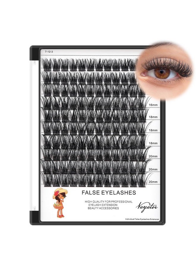 Vayator Vayator Mixed Size Kit with Applicator and Lash Bond & Seal 8-14mm/10-16mm/14-20mm Mix D Curl/DD Curl Makeup Cluster Grafting Eyelashes Individual Extension (C#10-12-14-16mm Mixed)  - Image 1