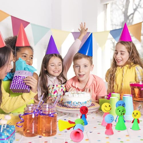 Zytiqt Spring Toy, 10 Pack Jumping Toys for Kids, Fun Party Favors and Return Gifts, Bouncy Smiley Balls for Kids Age 10-12, 3 * 6 cm Small Size - Image 3
