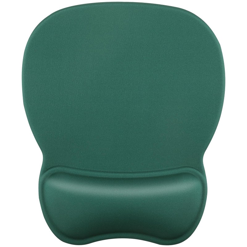 MROCO Ergonomic Mouse Pad with Gel Wrist Rest, Smooth Wrist Support Surface, Non-Slip PU Base for Pain Relief, Comfortable Mousepad for Computer, Laptop, Office & Home, 9.4 x 8.1 in, Forest Green - Image 1