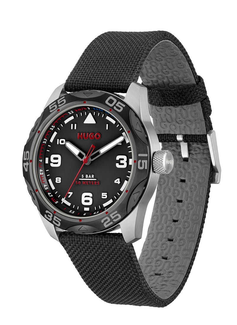 HUGO BOSS - Men's Analog Round Shape Nylon Wrist Watch 1530330 - 42 Mm - Image 1
