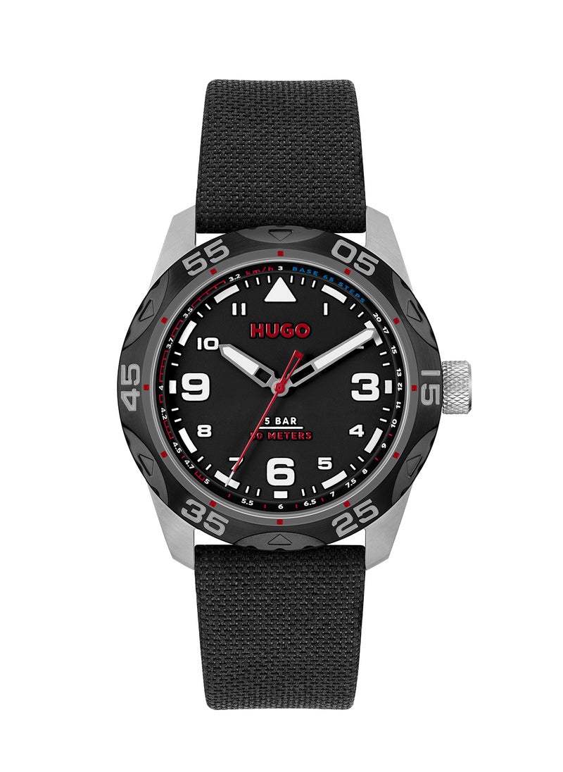 HUGO BOSS - Men's Analog Round Shape Nylon Wrist Watch 1530330 - 42 Mm - Image 1